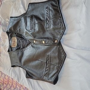 Berman's Vintage Leather Vest. Size 38. Minor wear.